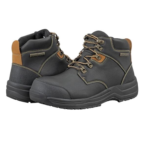 Orthofeet Mens Granite Boots US 13 M EU 46 Black Waterproof Slip Resistant EUC - Picture 1 of 14